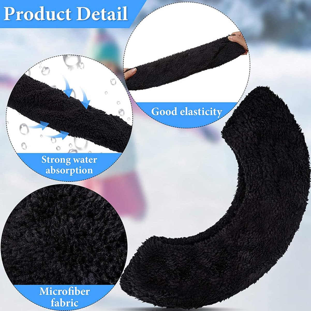 Abaodam Lot de 2 Paires de Housses pour Lames de Patins, Polyester Résistant, Absorption de L’humidité, pour Garçon et Filles, Patinage