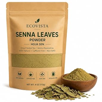 Senna Leaves powder 4oz | Hoja Sen | Dried Herbal Tea | Senna Alexandrina | 100% Natural, Caffeine-Free, Non-GMO | Resealable Bag