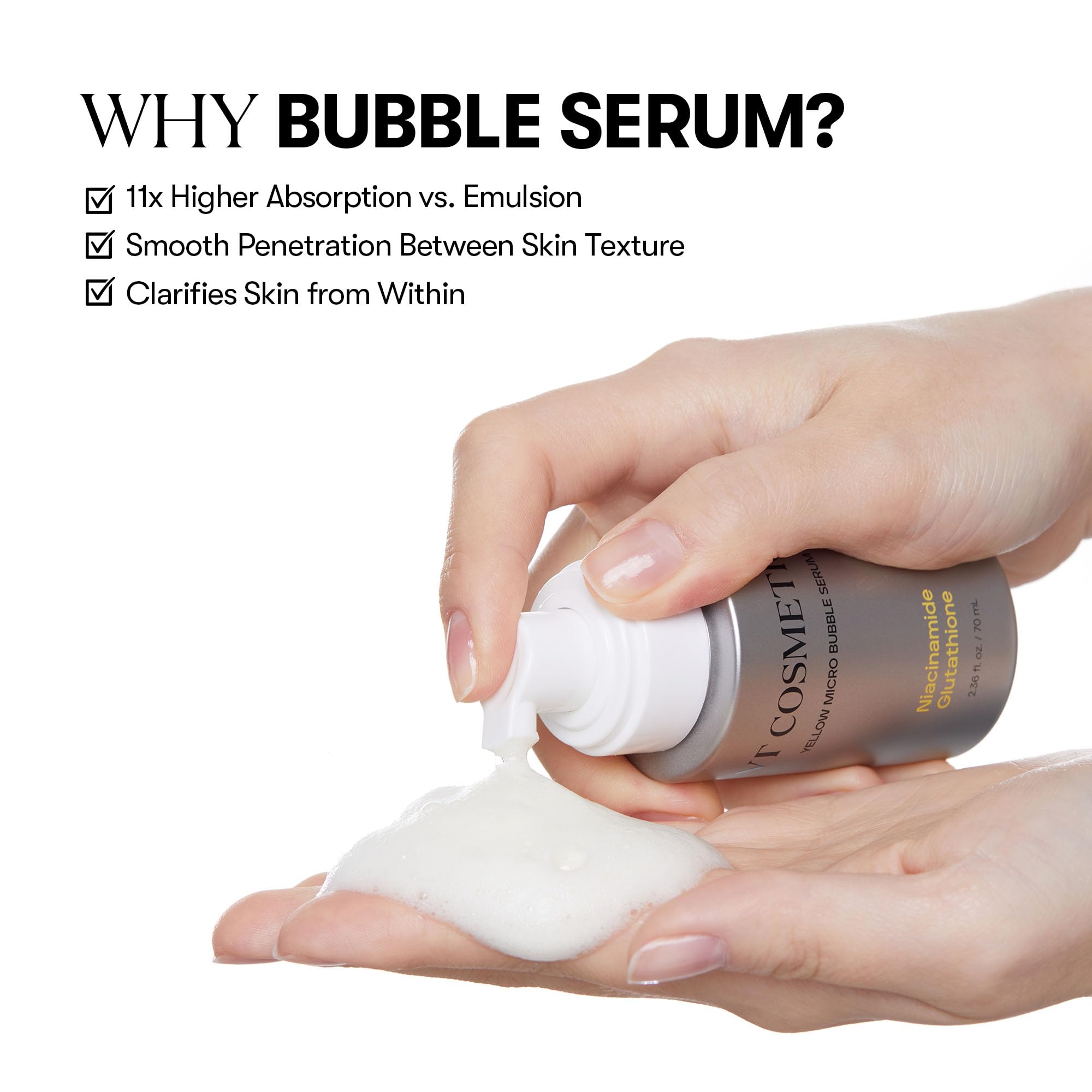 vt glutathione Amazon.com: VT COSMETICS Bubble Serum (2.36 fl. oz., Niacinamide Glutathione)  : Beauty & Personal Care