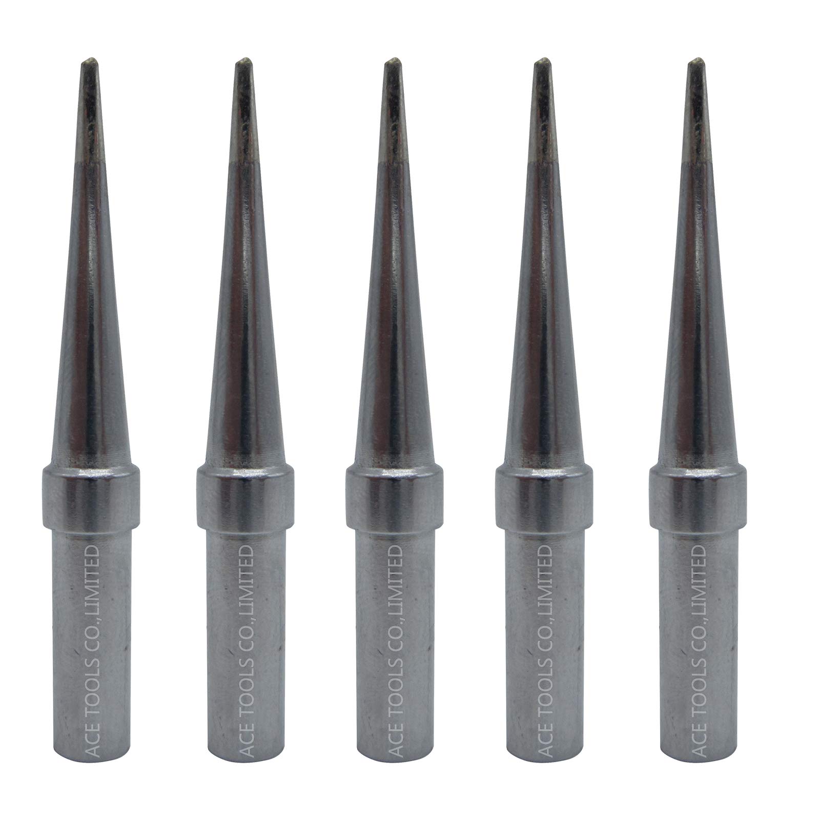 ETK Long Chisel Screwdriver Soldering Tip 0.0472" / 1.2mm for WESD50 WES50 WESD51 WES51 PES50 LR20 PES51 LR21 WE1010NA (WE1010EU WE1010EDU) WE1010 WECP ACE Brand Solder Iron Tips (5)