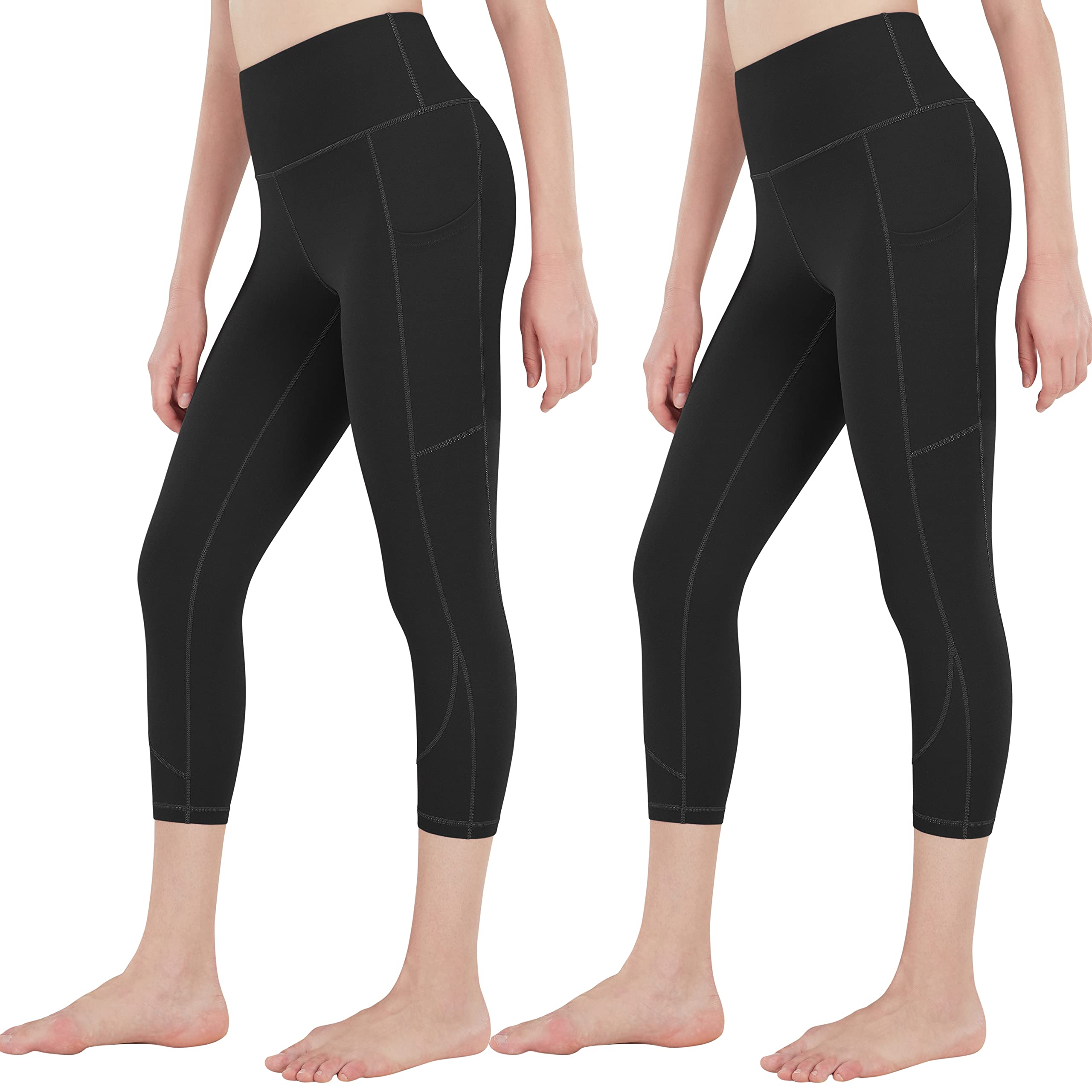 HOFIWomen's High Waist Yoga Pants with Pockets Tummy Control Workout Running