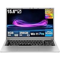 Pc Portatile 15.6 Pollici Celeron N5095 Upto 2,9 GHz Win11 Pro Laptop 8GB RAM 256GB