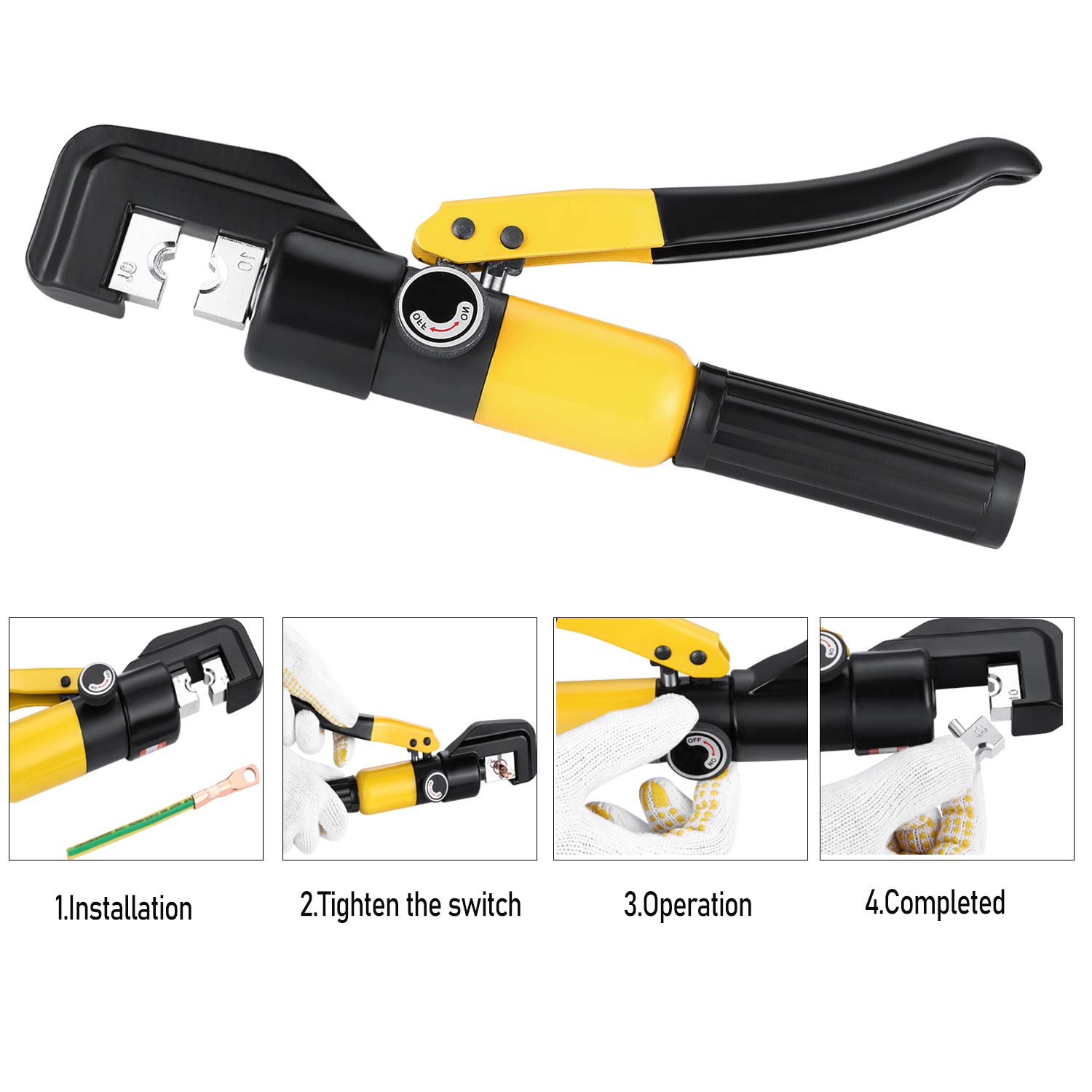 Custom Hydraulic Hand Crimper Tool 10 Ton for Stainless Steel Cable