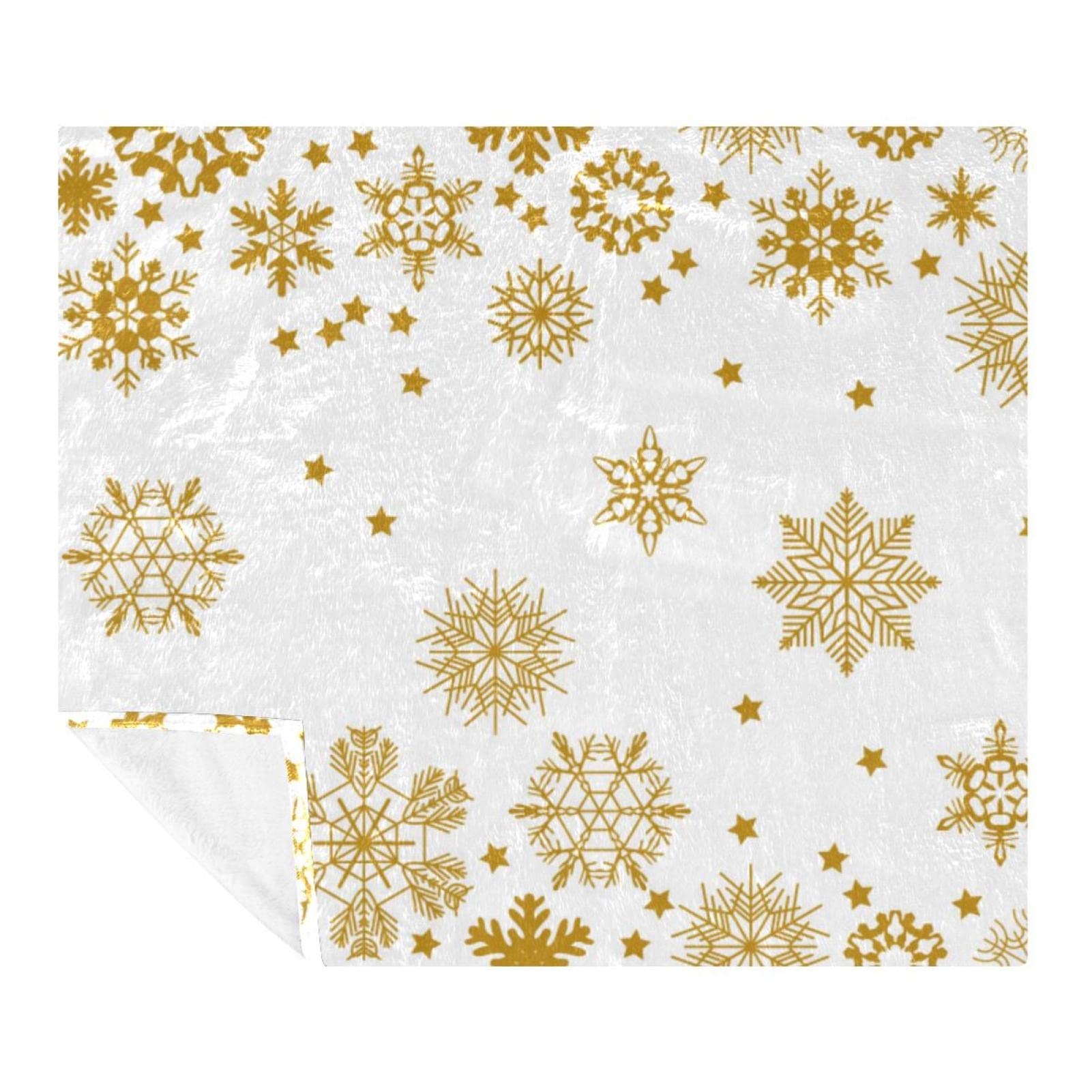 Couverture polaire de literie flocon de neige pour vos soirées cocooning au coin du feu