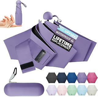 Umbrella Travel Size Mini Umbrella with UPF 100+ UV Rain Protection