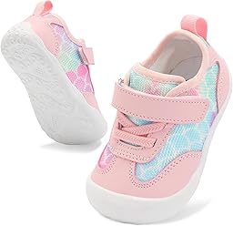 JIASUQI Baby Barefoot Shoes Boy Girls First Walking Shoe Infant Breathable Sneakers Lightweight Non-Slip Crib Shoes Indoor Outdoor