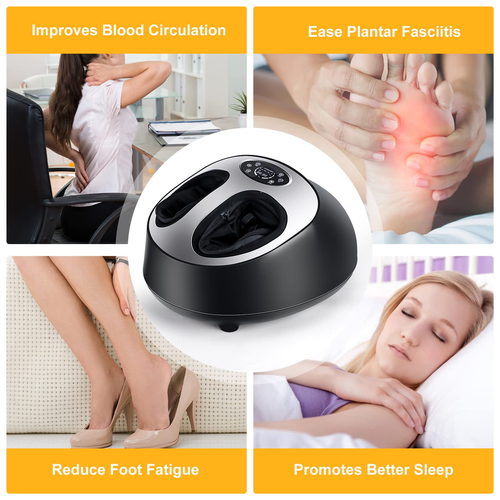 Fathers Day Gifts from Wife Foot Massager Machine with Heat for Plantar