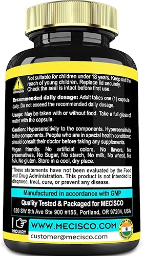 Miniatura 8 de Mecisco Suplemento de nattoquinasa 4000 FU 200 mg con trans-resveratrol - 3200 mg por porción para la salud cardíaca, circulación y apoyo para el