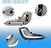 Vista 9 de Compatible con luces antiniebla Hyundai Accent 2012-2017 con DRL y intermitente, kit completo con interruptor y arnés (versión LED)