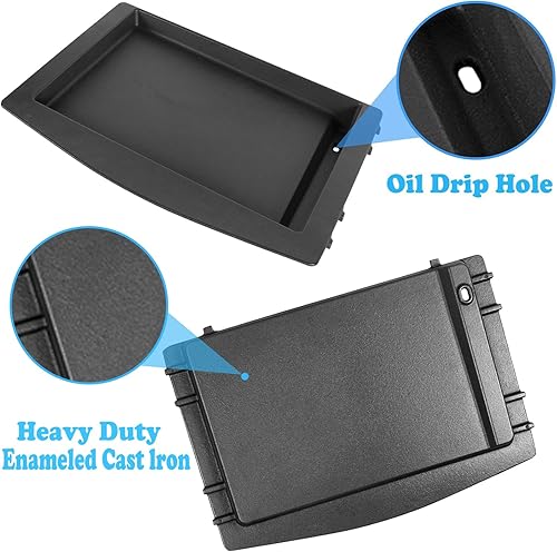 Miniatura 3 de Plancha de hierro fundido 7599 para parrillas de gas Weber Genesis ll serie 300 y 600, repuesto para Weber Genesis ll LX 36 Series Burner E-310