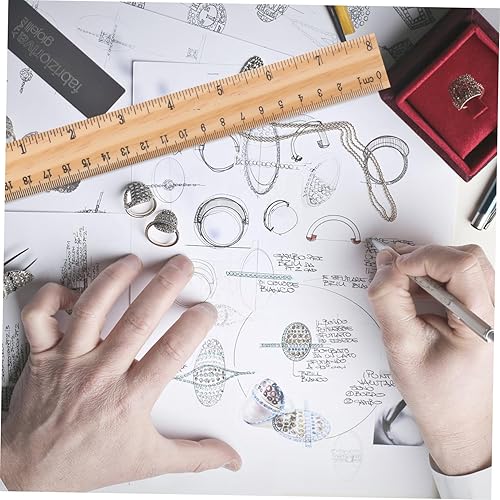 Miniatura 9 de DOITOOL Regla métrica 30pcs 8 regla de madera regla milimétrica regla de ayuda de entrenamiento Regla Mm Regla de enseñanza Regla 7.9 in Herramienta