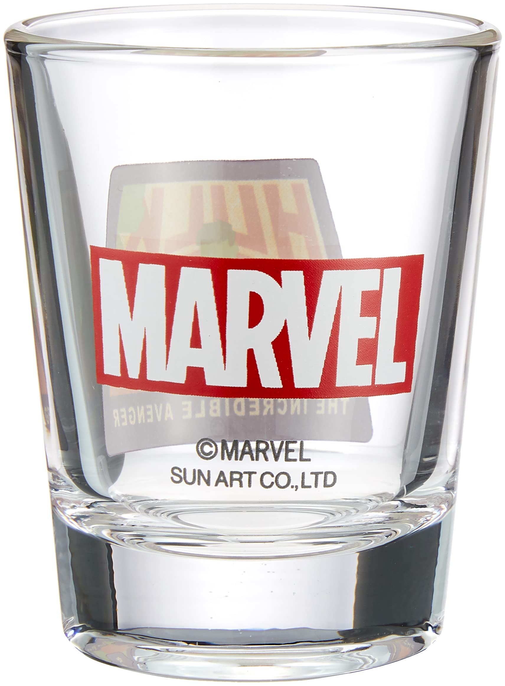 Marvel SAN2912-5 Hulk Mini Glass Tumbler, 1.7 fl oz (50 ml), Clear