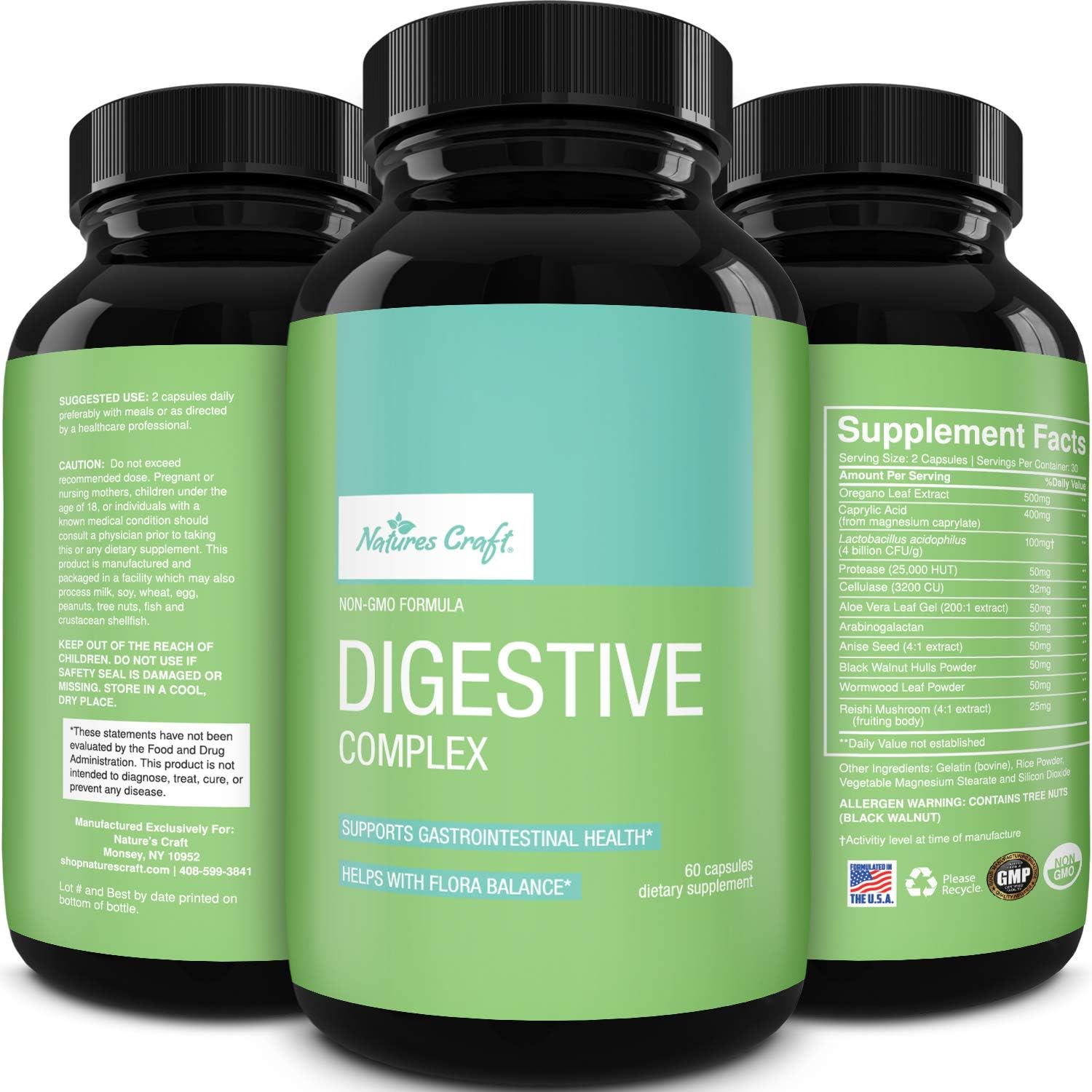 Natures Craft's Candida Cleanse Detox Supplement Natural Herbs