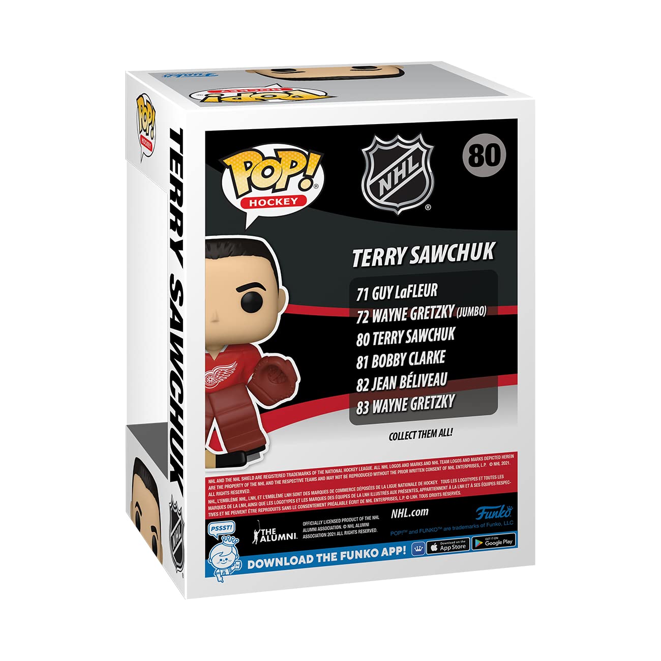 Funko Pop! NHL: Legends - Terry SawchukSawchuk - (Red Wings) - NHLAA - Retired Players - Figurine en Vinyle à Collectionner - Idée de Cadeau - Produits Officiels - Jouets pour Les Enfants et Adultes