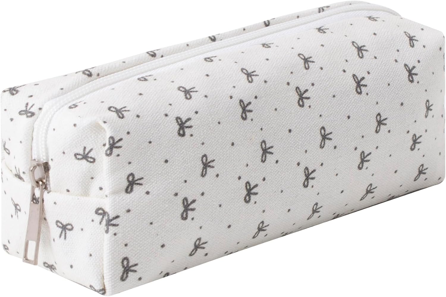 Large Capacity Canvas Pencil Case for Students Cute Aesthetic Pen Pouch Stationery Organizer Bag for School Portable Makeup Bag for Daily Use Kawaii Pencil Box for Girls Teens Kids (Canvas-E)