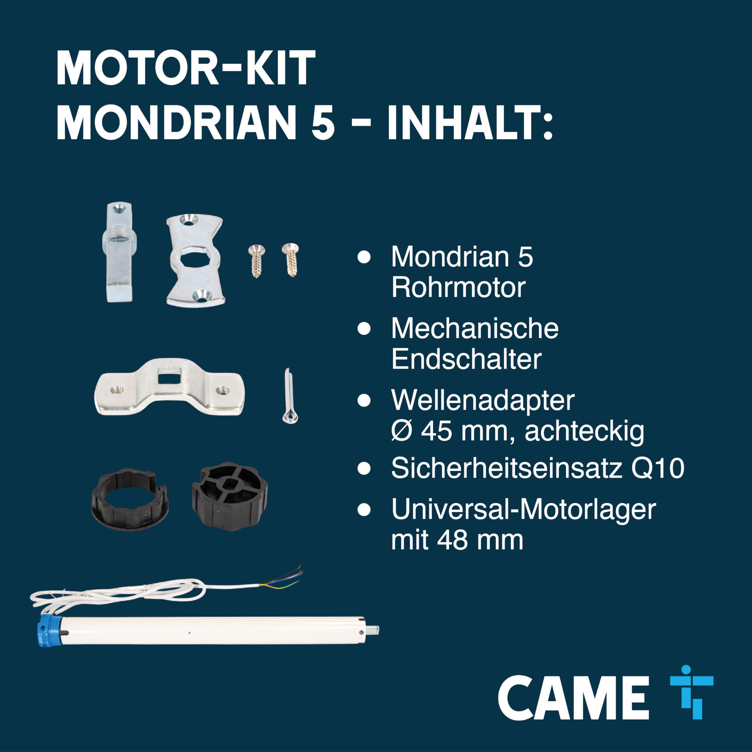 CAME MONDRIAN Rohrmotor-Kit für Rollläden, Leistung 30NM