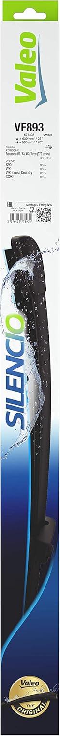 Valeo Wiper blade, Silencio FB OE RHD VF893 set (x2), 577893, 630, Set of 2