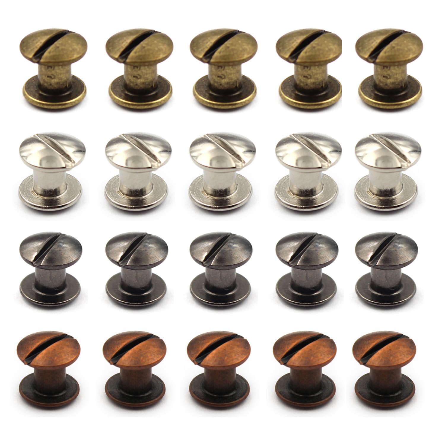 36 Bronze Chicago Binding Screws - DIY Leather Crafts -12 36 Bronze Chicago Binding Screws - DIY Leather Crafts -12