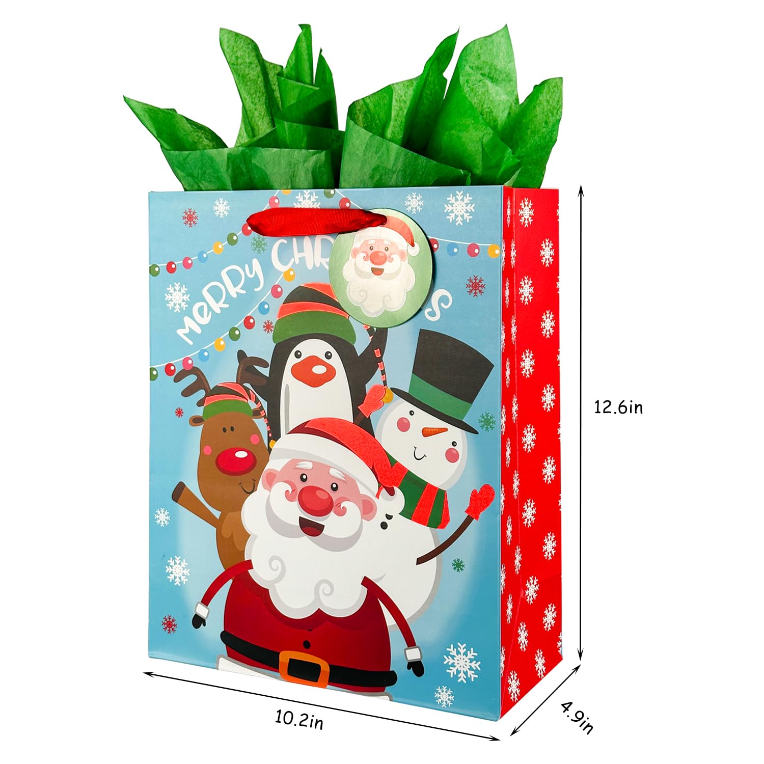 GITMIWS 12 Pack Christmas Paper HYZ01 Gift Bags Tissue Paper, 9...
