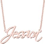 Collier de nom personnalisé - 14 Polices, 4 Couleurs, 5 Styles de chaîne -925 Argent Sterling & 316 Cadeau personnalisé en acier inoxydable avec boîte Premium