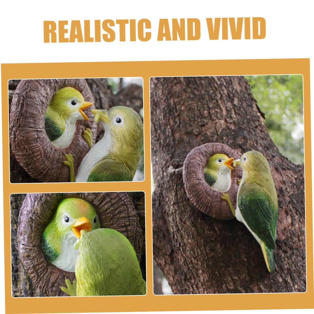 TOYANDONA 2 Stück Hängende Vogelstatue Harz Niedliche Vogelfigur für Garten und Außenbereich Realistisches Design Dekoration für Bäume und Einzigartiges Tierornament für Gartenliebhaber