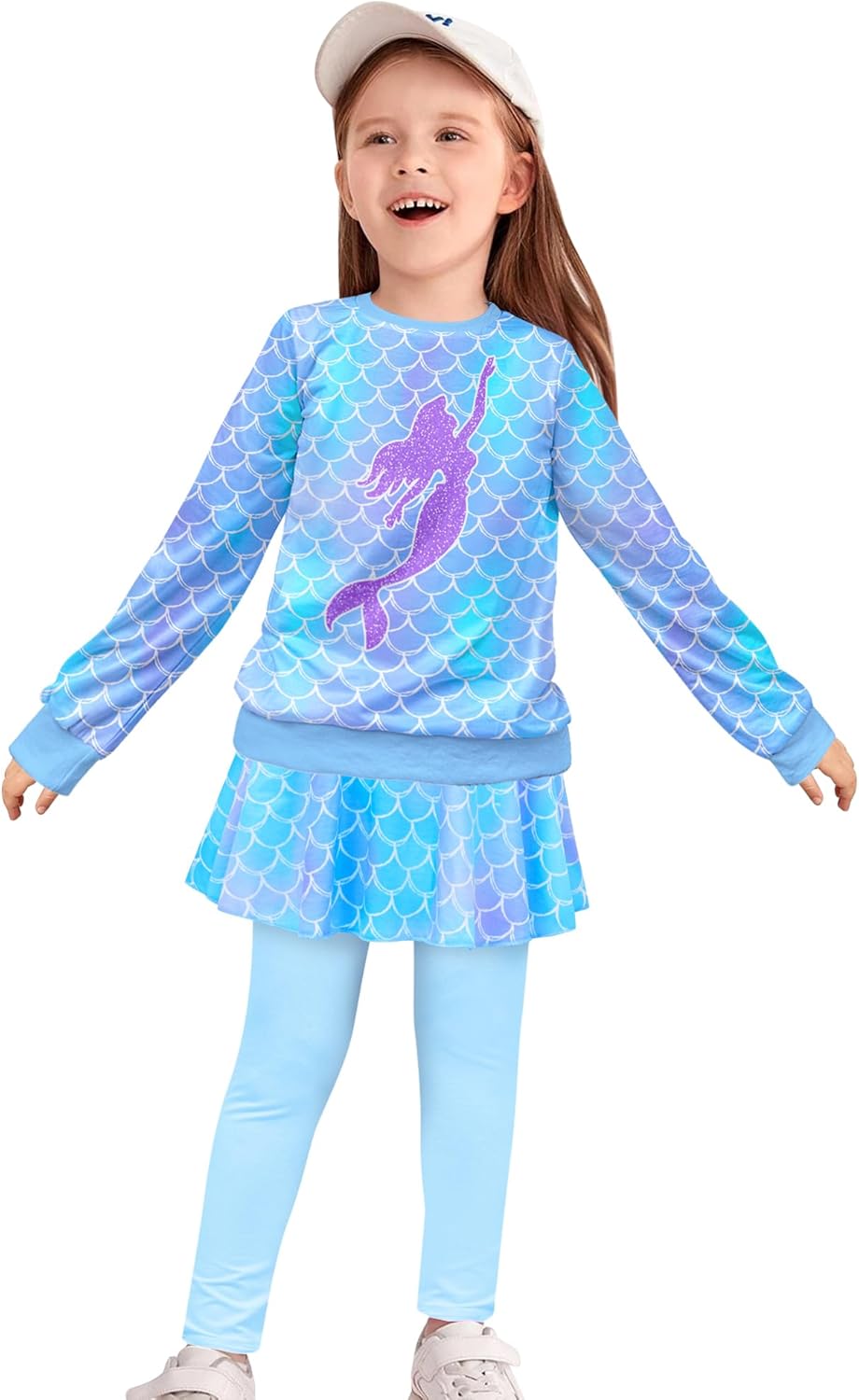 Toddler Kid Girl Clothing Set Outfit Long Sleeve Top, Unicorn Print Pantskirts Fall Winter Outfit Set - Image 3