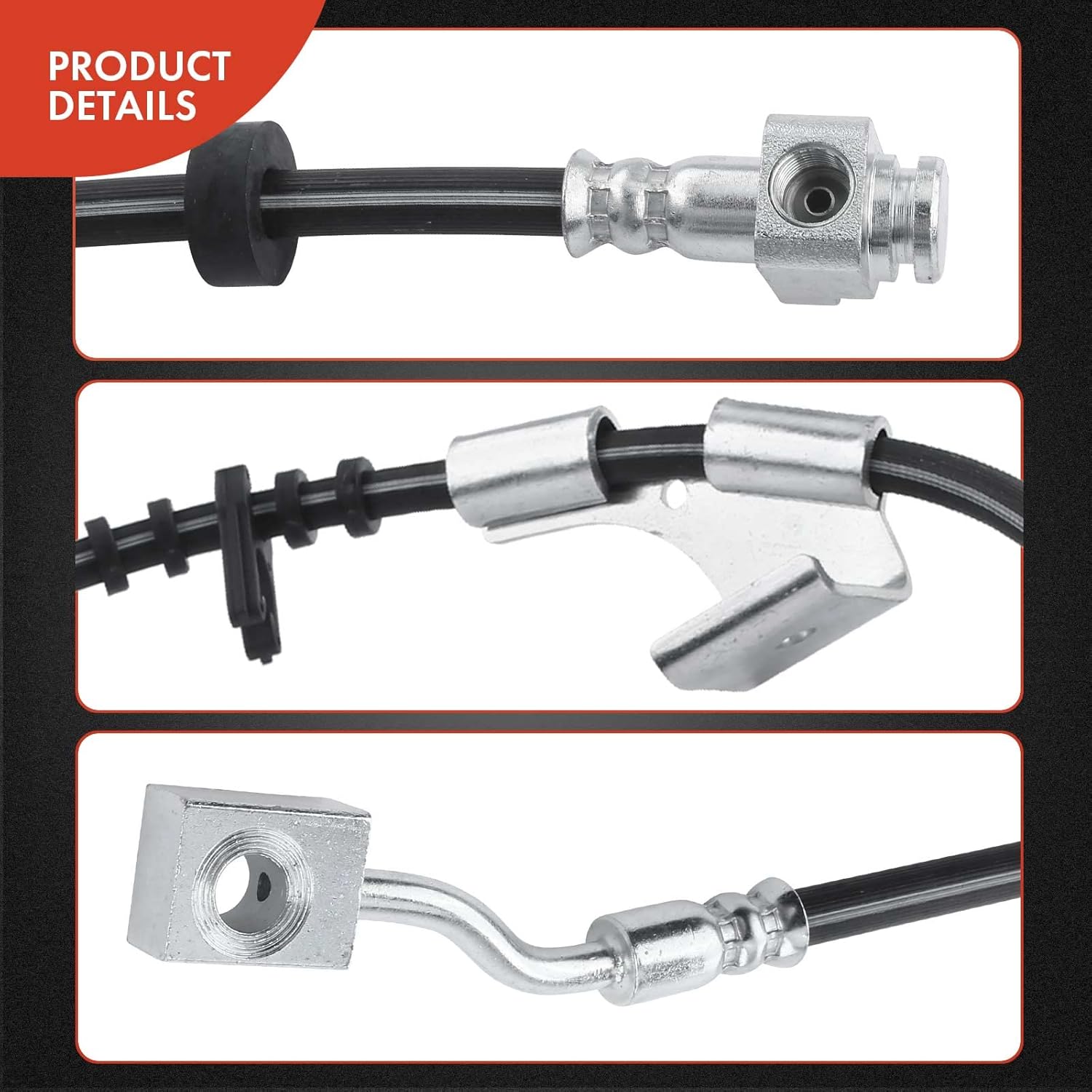 A-Premium Front Passenger Brake Hydraulic Hose Compatible with Select Chrysler Models - Pacifica 2017-2018, 3.6L - Replace# 68223522AB