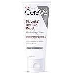 CeraVe Moisturizing Cream for Diabetics Dry Skin, Urea Cream with Bilberry for Face and Body, Fragrance Free & Paraben Free, 8 Ounce