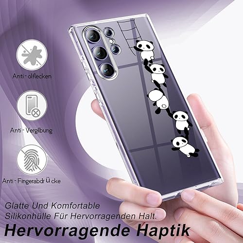 Miniatura 2 de Funda para Samsung Galaxy S24 Ultra Funda transparente para Galaxy S24 Ultra, lindo patrón floral transparente TPU parachoques ligero a prueba de