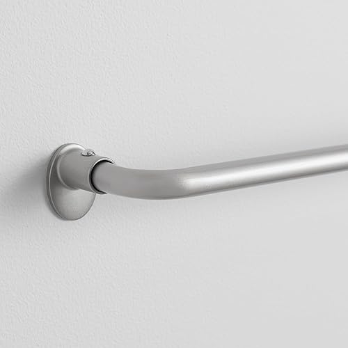 Miniatura 2 de Eclipse Clinton - Barras de cortina opacas ajustables de 58 pulgadas, níquel cepillado, ventanas de 48 a 86 pulgadas