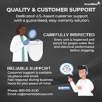 Vista 15 de SmartBidet SB-2600 - Asiento para bidé eléctrico con mando a distancia, con calefacción electrónica, secadora de aire caliente y función de lavado