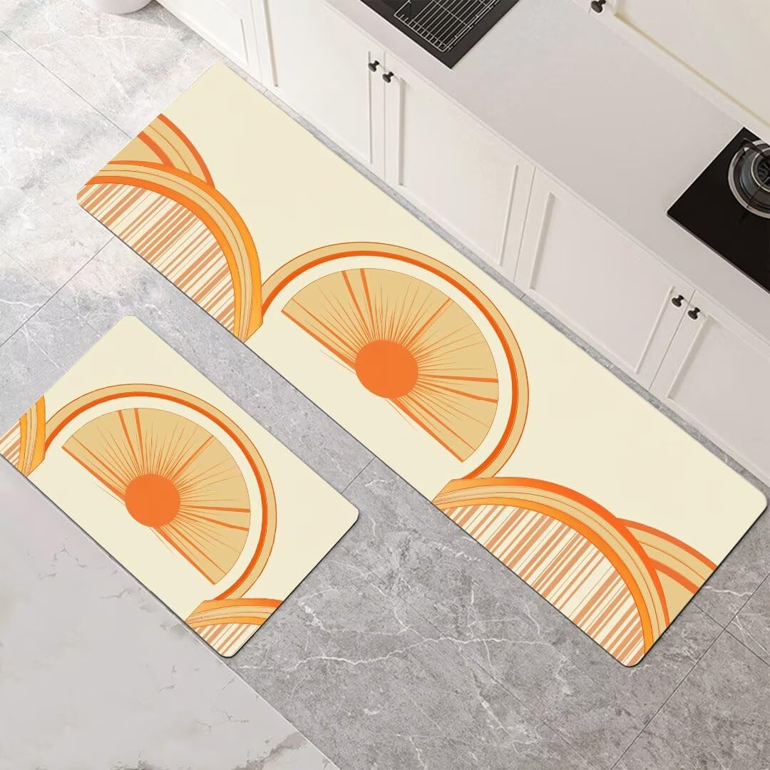 Alfombras de cocina lavables y súper absorbentes con base antideslizante para comedor, juego de 2