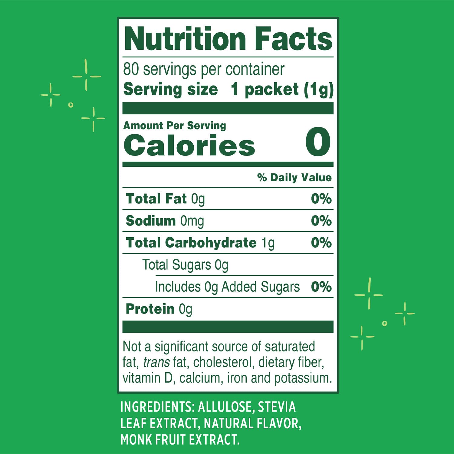 Whole Earth Stevia, Monk Fruit & Allulose 80ct Packets, Zero Calorie Sugar Substitute, Keto-Friendly, Non-GMO, No Erythritol, Erythritol-Free, 80 Count, 12 pack