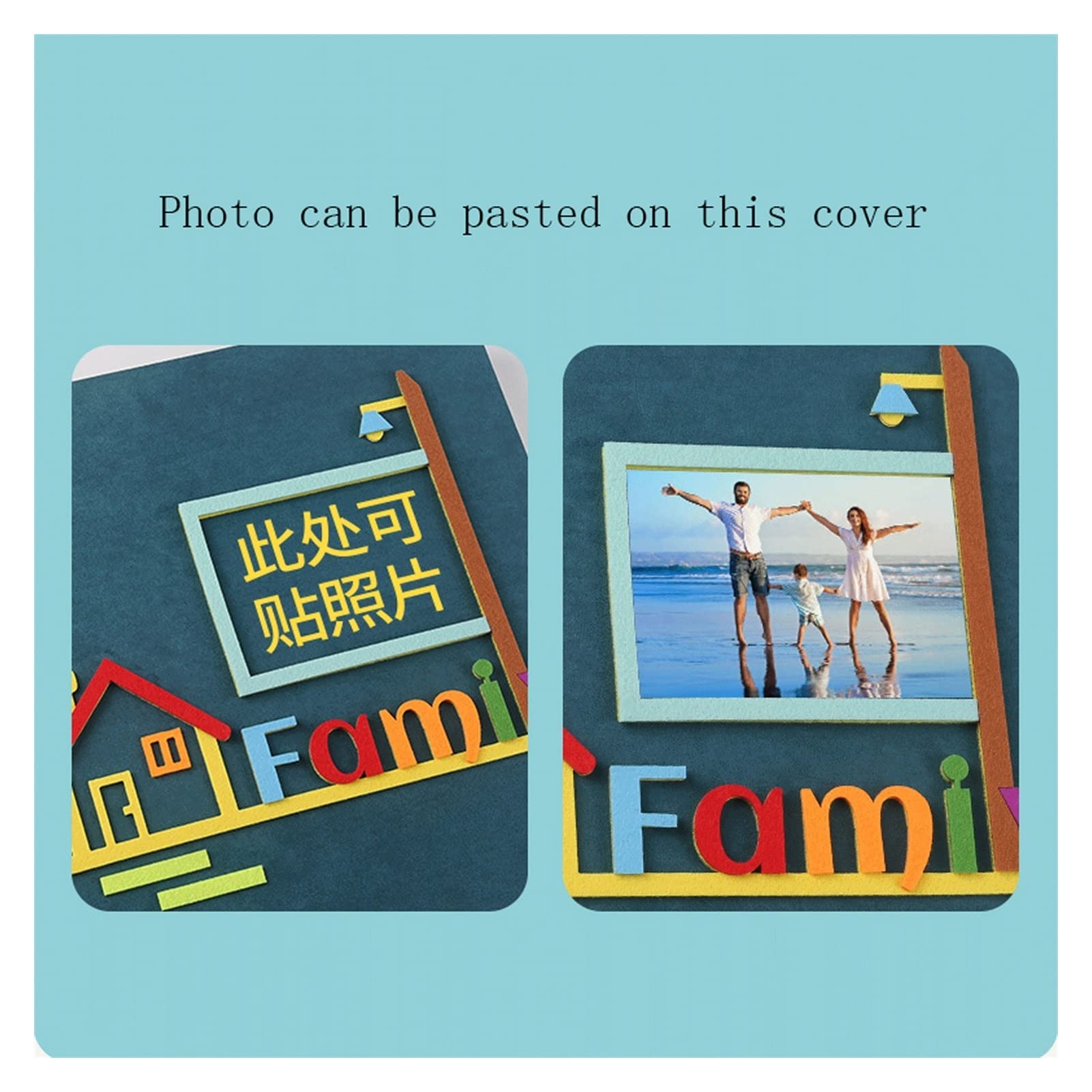 Fotoalbum DIY. Dinosaurier dreidimensionales Bild Baby Wachstumalbum Gedenkalbum Paste familiäre Version dickes und exquisites handgemachtes Album mit großem Kapazität Fotobuch ( Color : 02 , Size : M