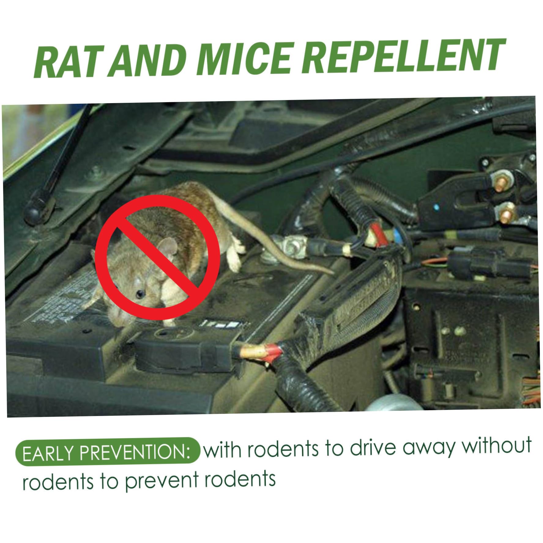 Natural Mice Rodent Repellent 10000Pcs, Peppermint Oil Mouse Repellent for Car Engine Cabinet Indoor Outdoor Garage Safe for Pets — view 7