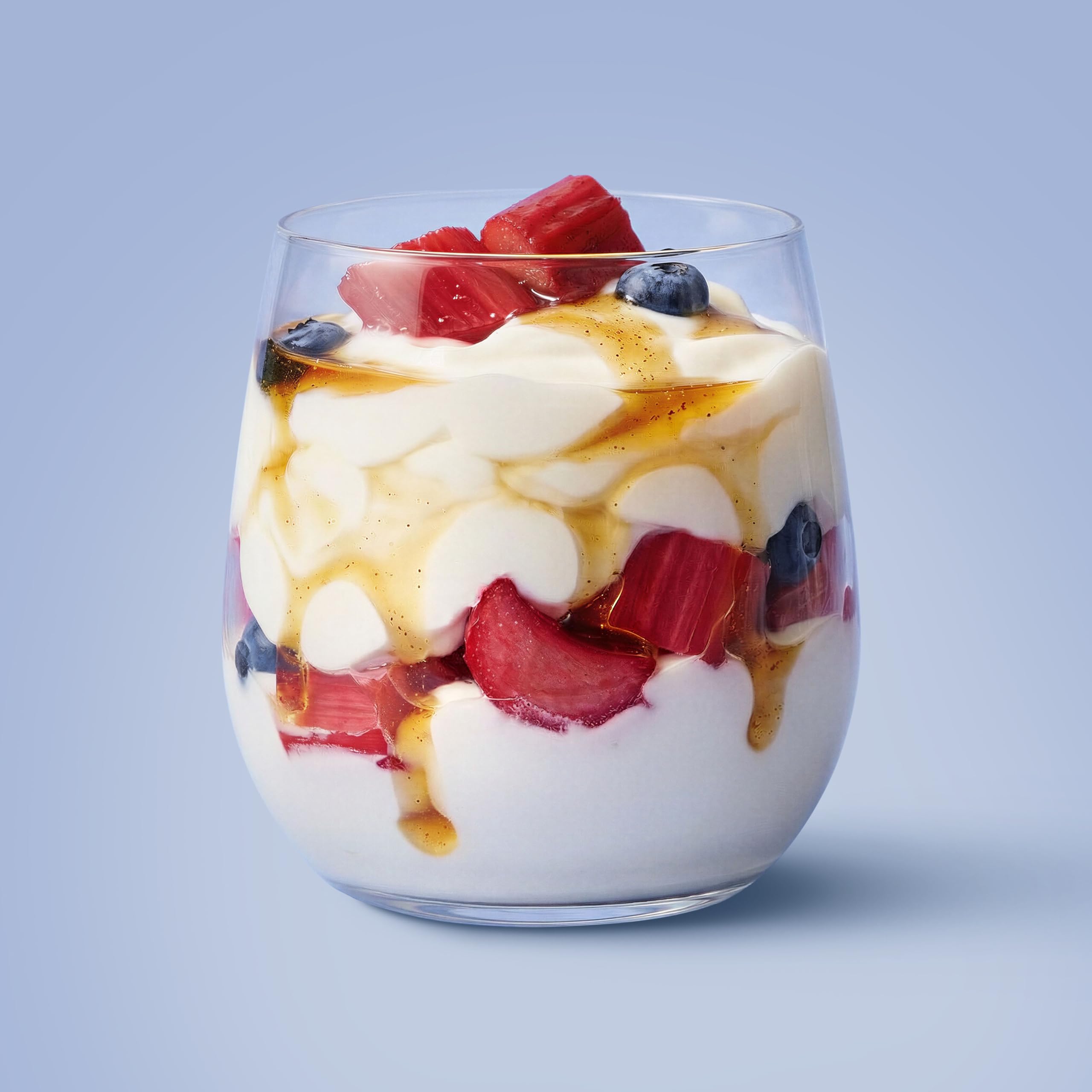 EasiYo Griechischer Art Vanille & Rhabarber 8er-Pack | Jeder Beutel ergibt 1kg | Dickflüssig & Samtig | Hausgemachter Joghurt | Glutenfrei & Vegetarisch