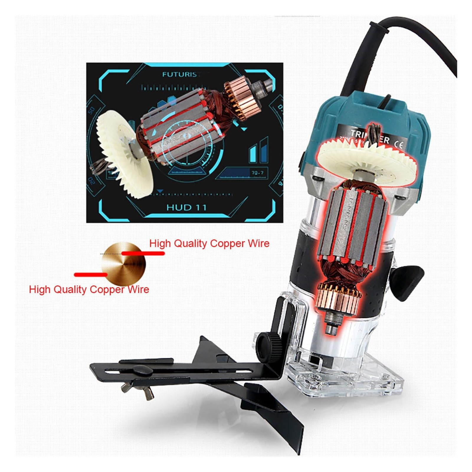 800w 30000 Obr./min Ręczna Frezarka Do Drewna Elektryczna Przycinarka Z Frezarkami Zestaw Narzędzi Stolarskich Power Combo Mocny I Precyzyjny(Adjustable Kits)