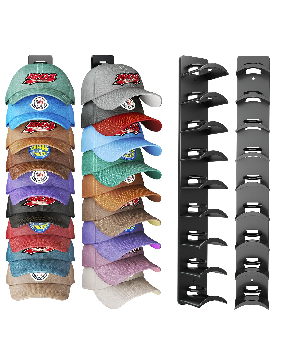 Organiseur de casquettes de baseball pour éviter les visières déformées x2