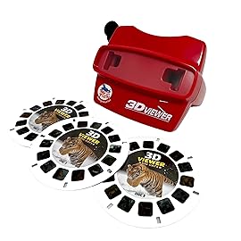 WARM FUZZY Toys 3D Viewer (Big Cats) T-214BC - Perfect for at Home or in The Classroom. Images of Lions, Tigers, Cheetahs, Leopards and More on 3 Photo Discs!