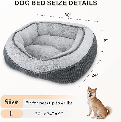 Miniatura 6 de SIWA MARY Camas para perros y gatos pequeños, medianos y grandes. Cama lavable para mascotas, sofá cama ortopédica para perro, diseño elegante de
