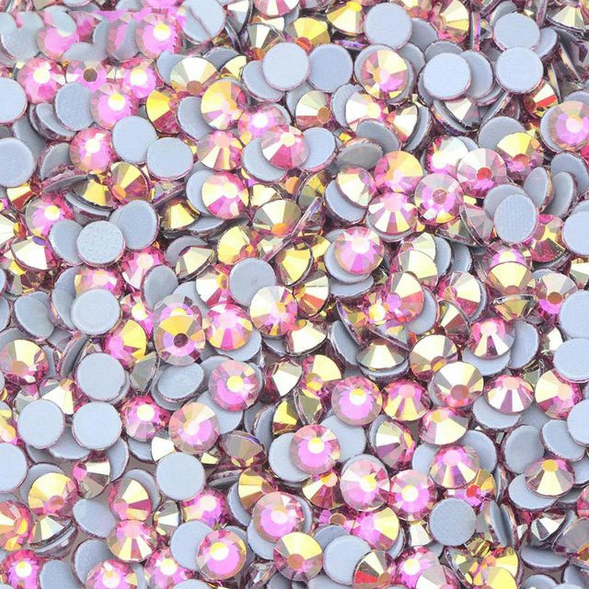 SS6 8 10 16 20 30 Citrin AB Glaskristall Hot Fix Strasssteine zum Aufbügeln Glitzerstein in Großpackung-Hotfix Fuchsia AB-SS16 100 g 14400 Stück