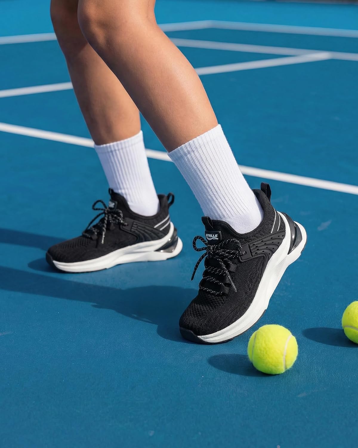 Stelle Girls Tennis Shoes with DIY Charms Slip-on Kids Sneakers