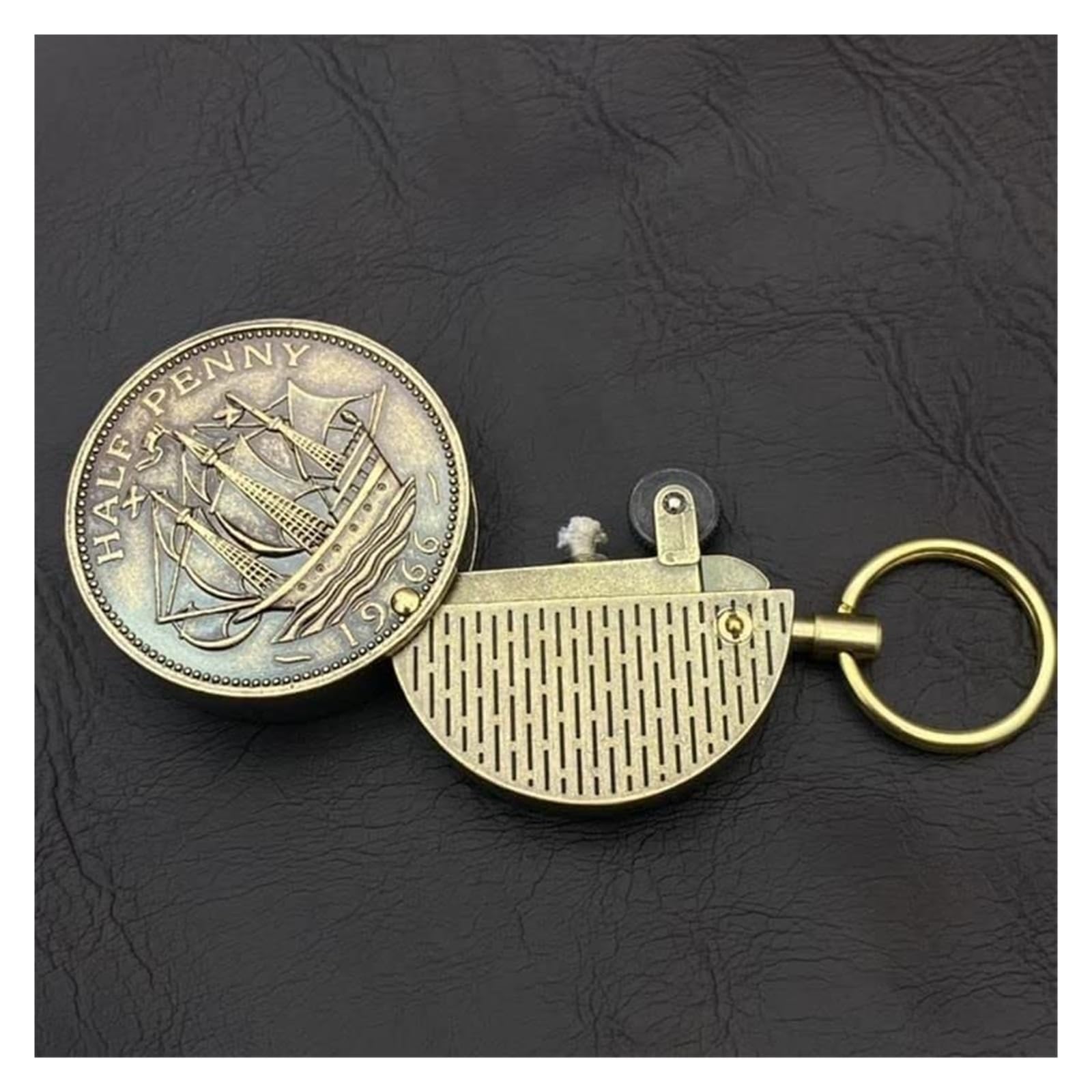 Amazon.co.jp: ヴィンテージ灯油ライター、メタルライター、灯油コインライター、メンズギフト（灯油は含まれません） (Color : A)  : ファッション