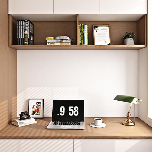 Miniatura 8 de Livelynine Papel tapiz blanco extraíble de 15.8 x 394 pulgadas, papel de contacto blanco para gabinetes de escritorio, impermeable, moderno, papel