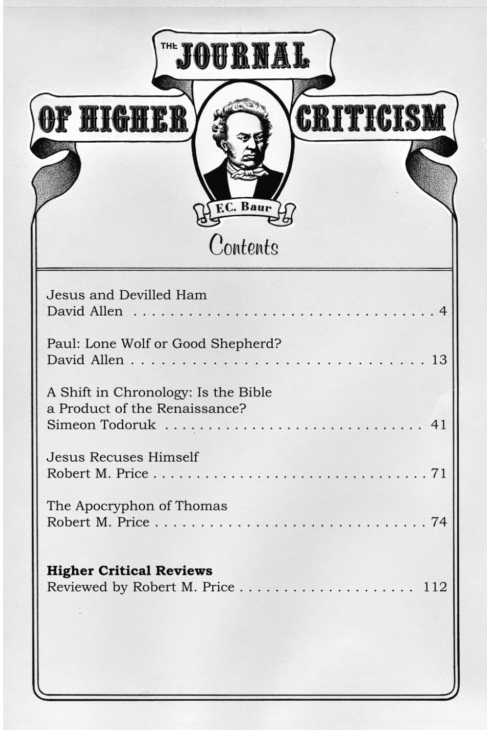The Journal of Higher Criticism Volume 20 Number 1