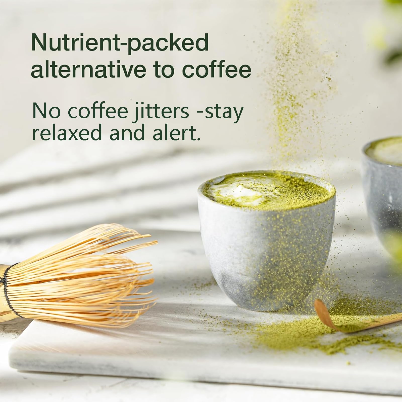 Ceremonial Grade Matcha Powder Premium First Harvest Green Tea Powder 100 Pure Matcha Tea Vegan Gluten-Free Sugar-Free with — view 6