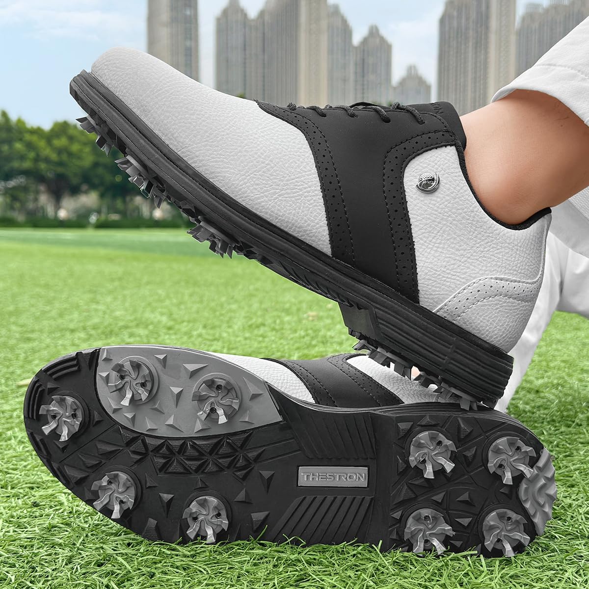 Man ゴルフシューズ アウトドアスポーツスニーカー ゴルフトレーニングシューズ 男性用スパイク スパイクレスゴルフシューズ ゴルフ