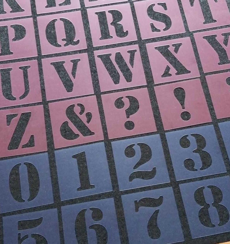 ステンシルシート個別カット5cmセット77