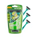 SBF WETELL Women’s Triple Blade Razor with Aloe Strip | Pivoting Head Ladies Shaver | 3 Pack Disposable Razors for Smooth & Gentle Shaving (Green (WT201946-Womens Razor)) gallery image