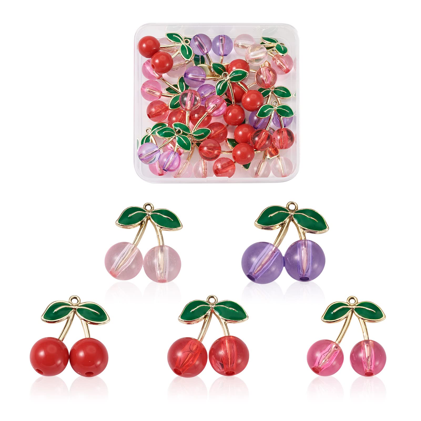 Cheriswelry Ciondoli pendenti mini a forma di frutta e verdura, in